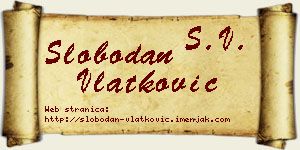 Slobodan Vlatković vizit kartica